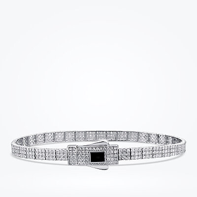 Altın Sıra Taşlı Bileklik - Baroni Diamond