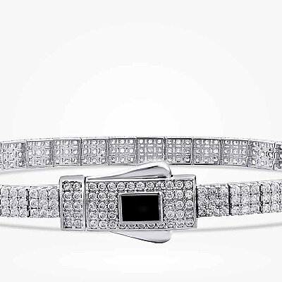 Altın Sıra Taşlı Bileklik - Baroni Diamond (1)
