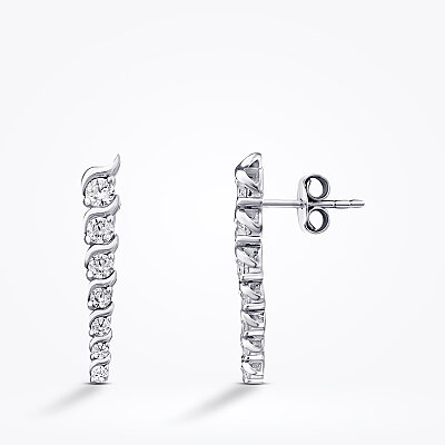 Altın Süzme Su Yolu Küpe - Baroni Diamond