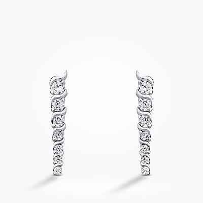 Altın Süzme Su Yolu Küpe - Baroni Diamond (1)