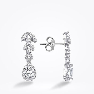 Altın Damla Trend Küpe - Baroni Diamond