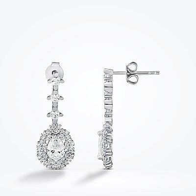 Altın Damla Trend Küpe - Baroni Diamond