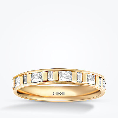 Altın Taşlı Alyans - Baroni Diamond