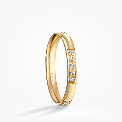Altın Taşlı Alyans - Baroni Diamond (1)