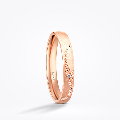 Altın Taşlı Alyans - Baroni Diamond (1)