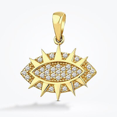 Altın Taşlı Göz Kolye Ucu - Baroni Diamond (1)