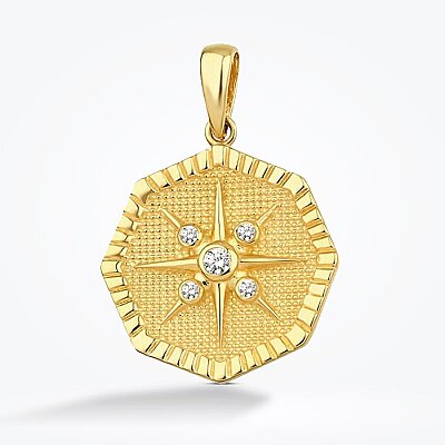 Altın Taşlı Kuzey Yıldızı Kolye Ucu - Baroni Diamond (1)