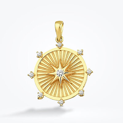 Altın Taşlı Kuzey Yıldızlı Kolye Ucu - Baroni Diamond (1)