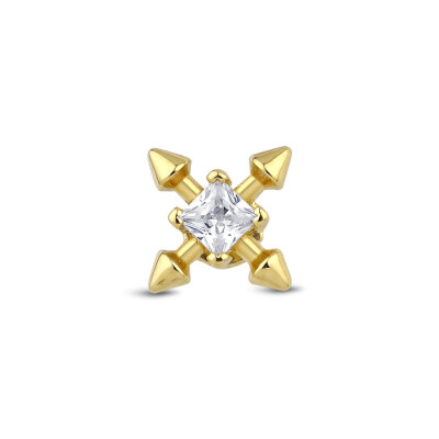 Altın Taşlı Tragus Küpe - Baroni Diamond
