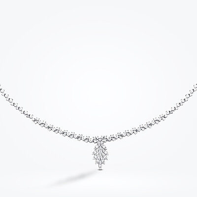 Altın Taşlı Yaprak Gerdanlık - Baroni Diamond (1)