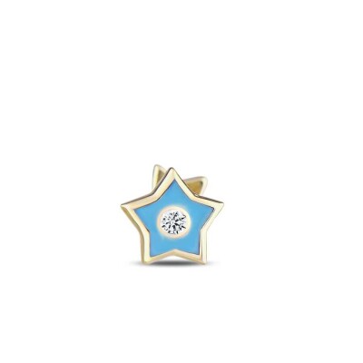 Altın Tragus Yıldız Küpe - Baroni Diamond