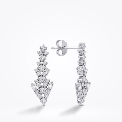 Altın Trend Baget Küpe - Baroni Diamond
