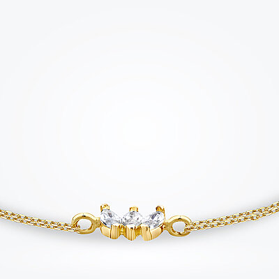 Altın Trend Çift Zincir Bileklik - Baroni Diamond (1)