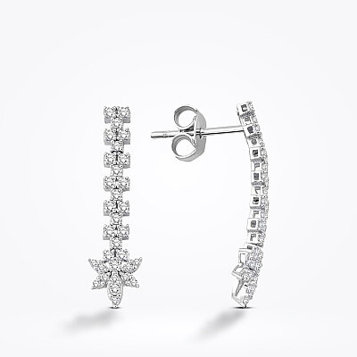 Altın Trend Küpe - Baroni Diamond