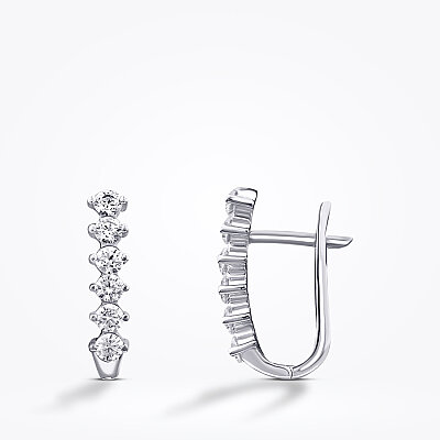 Altın Trend Küpe - Baroni Diamond