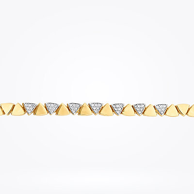 Altın Üçgen Taşlı Trend Bileklik - Baroni Diamond