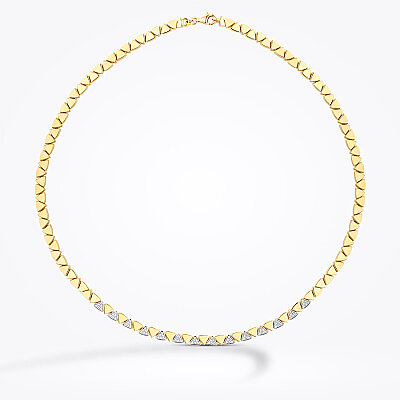 Altın Üçgen Taşlı Trend Kolye - Baroni Diamond