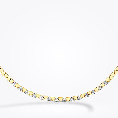Altın Üçgen Taşlı Trend Kolye - Baroni Diamond (1)