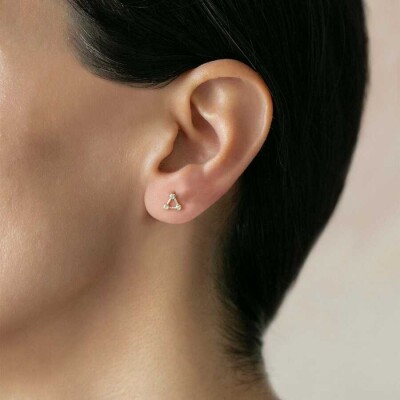 Altın Üçgen Tragus Küpe - Baroni Diamond