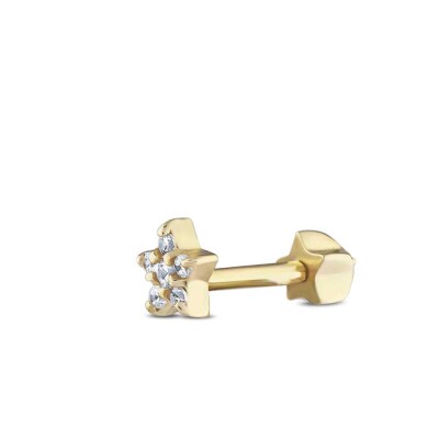 Altın Yıldız Küçük Tragus Küpe - Baroni Diamond (1)