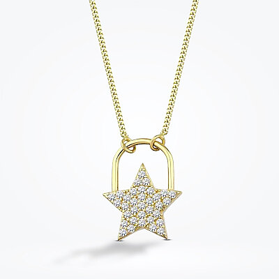 Altın Yıldız Trend Kolye - Baroni Diamond