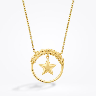 Altın Yıldız Trend Kolye - Baroni Diamond (1)