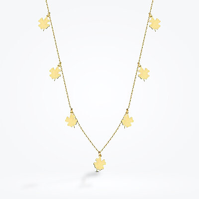 Altın Yonca Trend Kolye - Baroni Diamond