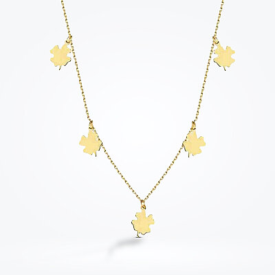 Altın Yonca Trend Kolye - Baroni Diamond (1)